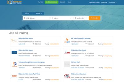 Screenshot of 1001vieclam.com