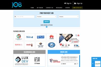 Screenshot of 108Jobs