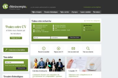 Screenshot of Admincompta.fr