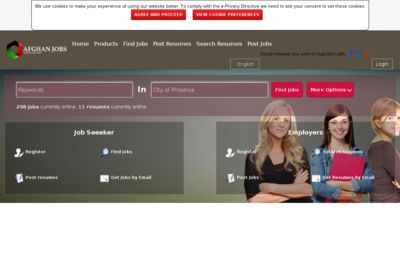 Screenshot of Afghan Jobs