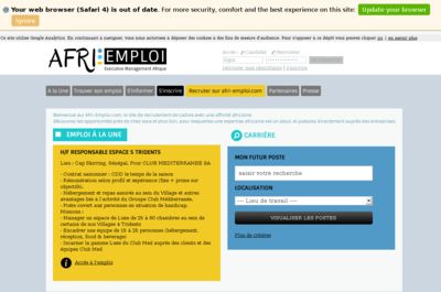 Screenshot of AFRI-EMPLOI.com