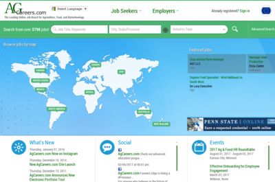 Screenshot of AG Careers