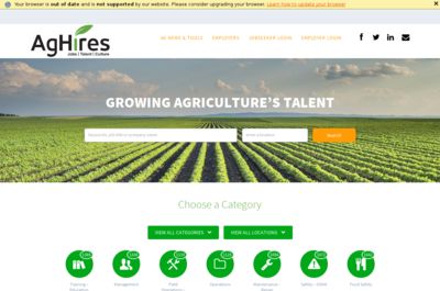 Screenshot of AgHires