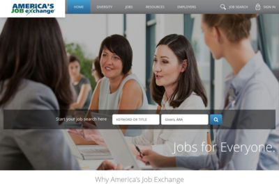 Screenshot of America's Job Exchange
