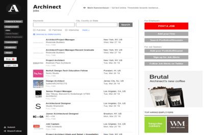 Screenshot of Archinectjobs