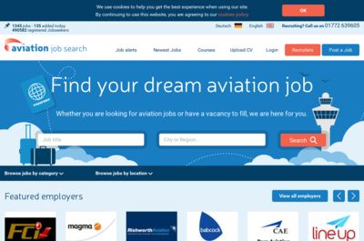 Screenshot of Aviation Job Search