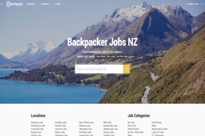 Screenshot of Backpacker Job Board NZ