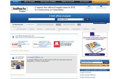 Screenshot of Batiactu Emploi