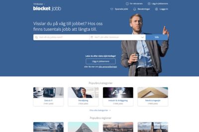 Screenshot of Blocketjobb