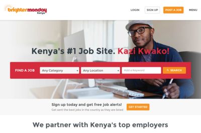 Screenshot of BrighterMonday