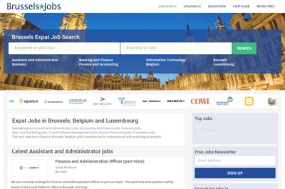 Screenshot of BrusselsJobs