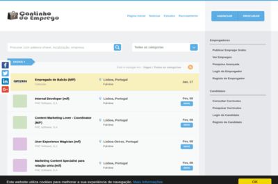 Screenshot of Cantinho do Emprego