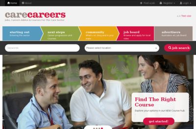 Screenshot of carecareers