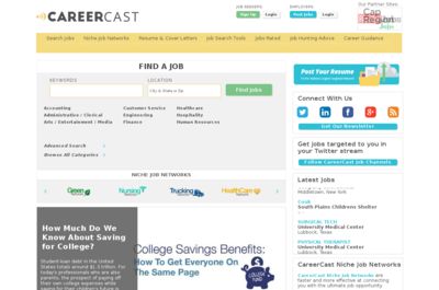 Screenshot of Career Cast