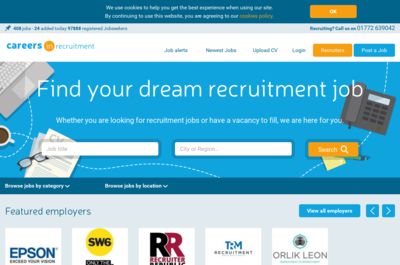 Screenshot of Careers in Recruitment