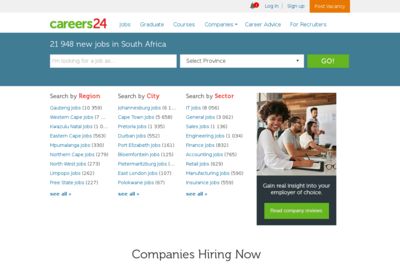 Screenshot of Careers24