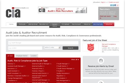 Screenshot of CareersinAudit.com