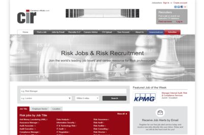 Screenshot of CareersinRisk