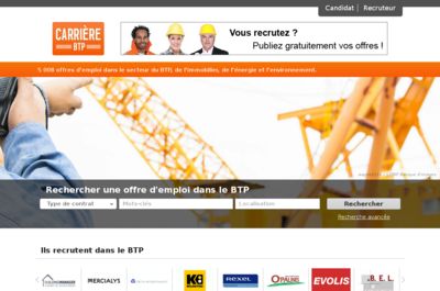 Screenshot of Carrière BTP