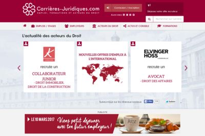Screenshot of Carrières Juridiques