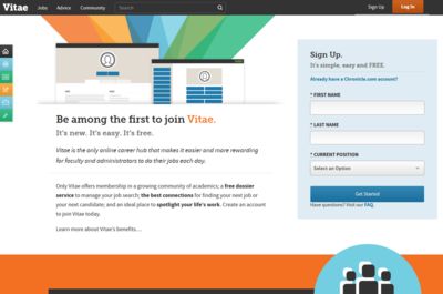 Screenshot of Chronicle Vitae