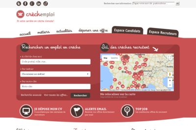 Screenshot of crechemploi.fr