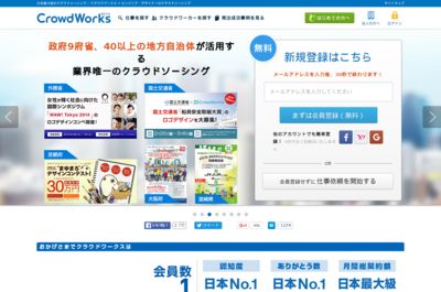 Screenshot of Crowdworks