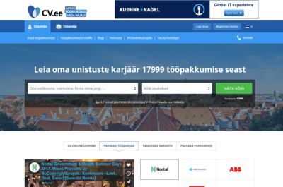 Screenshot of CV Online