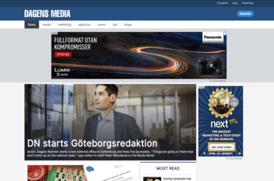 Screenshot of Dagens Media Jobb