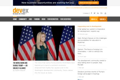 Screenshot of Devex