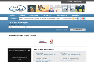 Screenshot of Direct Emploi