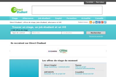 Screenshot of Direct Etudiant
