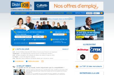 Screenshot of Distrijob