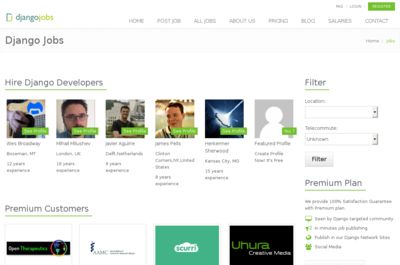 Screenshot of Djangojobs