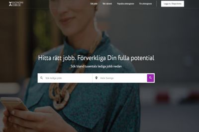 Screenshot of Ekonomijobb