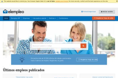 Screenshot of elempleo