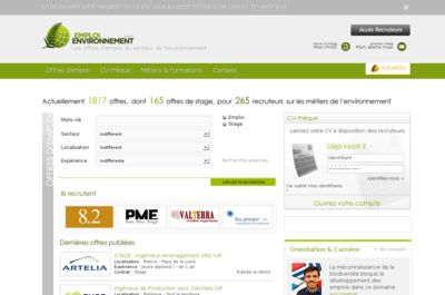 Screenshot of Emploi-Environnement.com