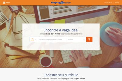 Screenshot of Empregos