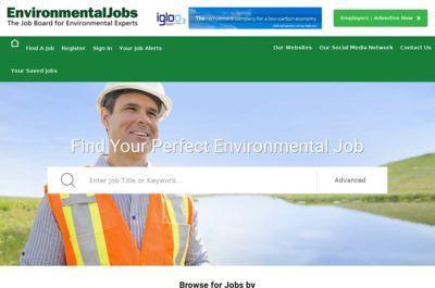 Screenshot of EnvironmentalJobs
