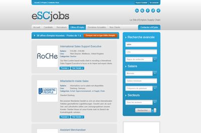 Screenshot of eSCjobs