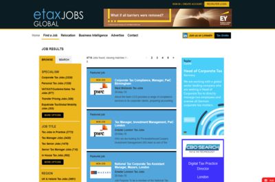 Screenshot of Etaxjobs