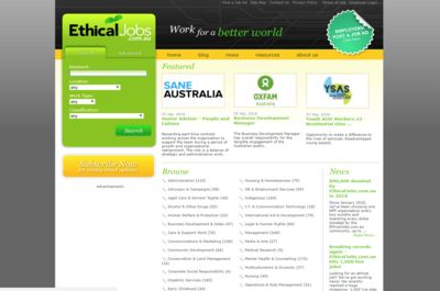 Screenshot of Ethicaljobs