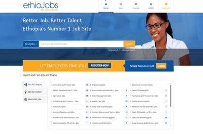 Screenshot of Ethiojobs