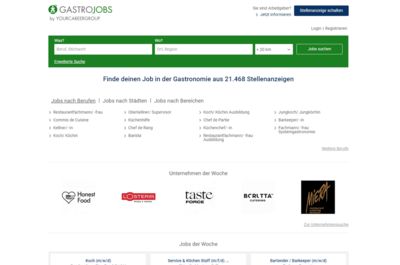 Screenshot of gastrojobs