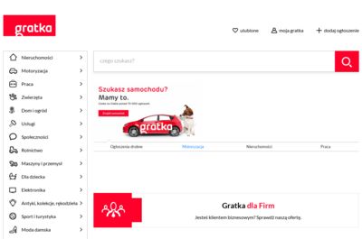 Screenshot of Gratka.pl