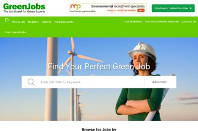 Screenshot of GreenJobs Ireland