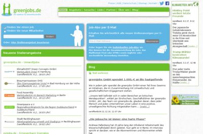 Screenshot of greenjobs.de