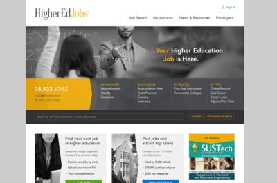 Screenshot of HigherEdJobs