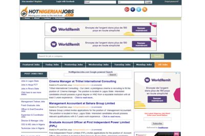 Screenshot of Hot Nigerian Jobs