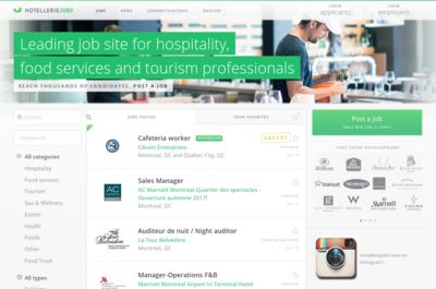 Screenshot of HotellerieJobs
